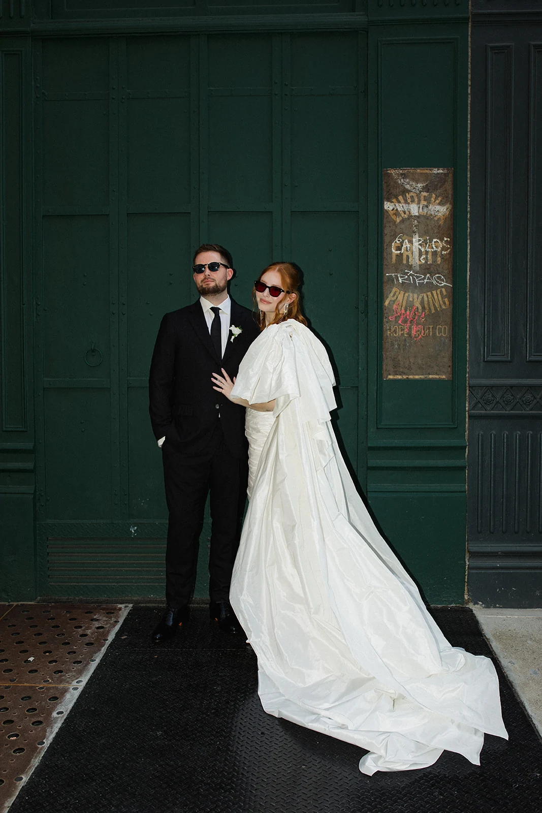 Bride in a SoHo doorway