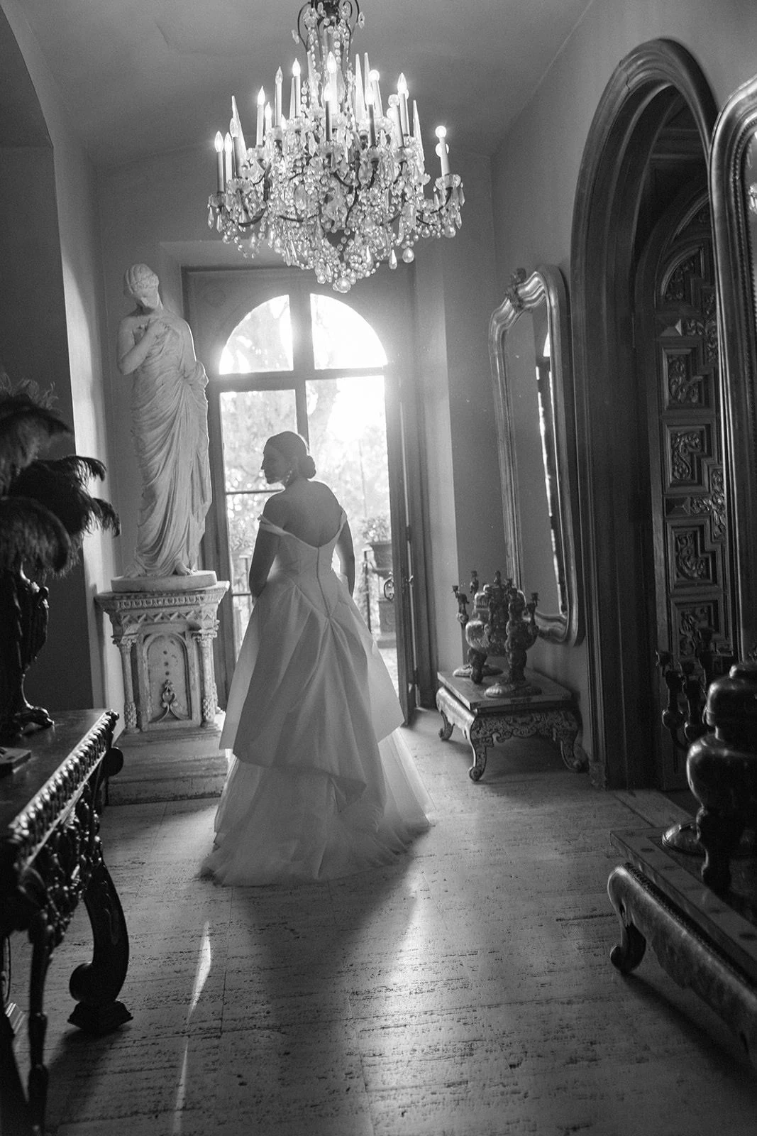 Bride in her gown