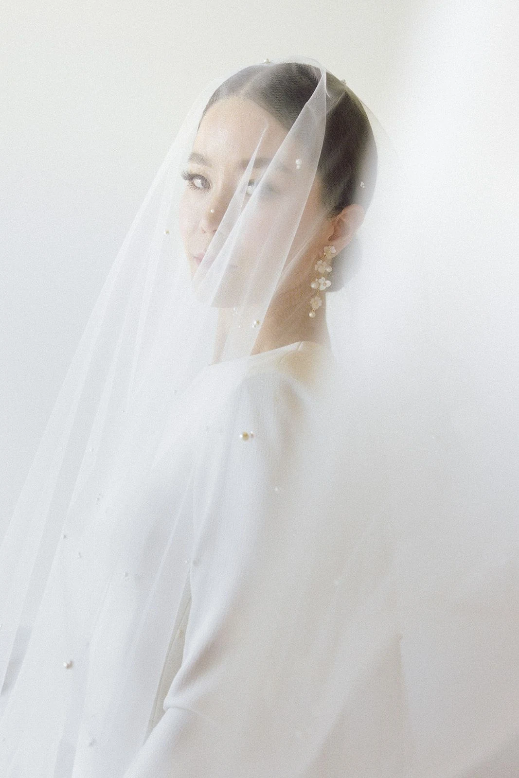 Bride beneath her veil