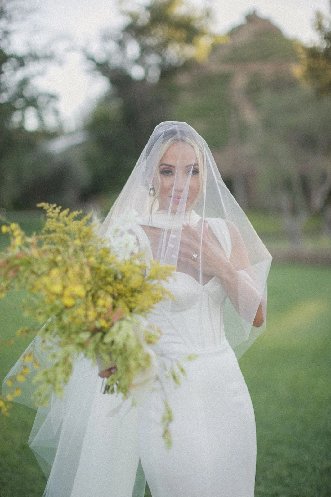 Bride with bouquet